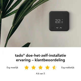 tado° Slimme Thermostaat Bedraad Uitbreiding Zwart