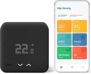 tado° Slimme Thermostaat V3+ Bedraad Zwart Starterskit