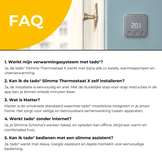 tado° Slimme Thermostaat X Starterskit Matter Bridge Bedraad Zwart/Wit