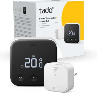 tado° Slimme Thermostaat X Starterskit Matter Bridge Bedraad Zwart/Wit