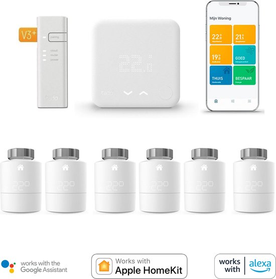 Tado Smart Thermostat V3+ met 6 radiatorknoppen wit review