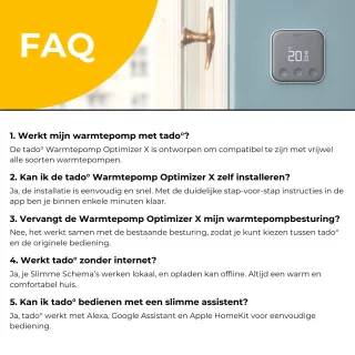 tado° Warmtepomp Optimizer X Bedraad Zwart Wit