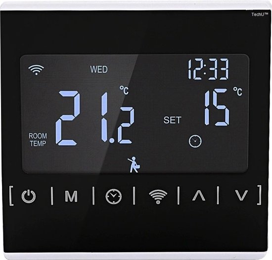 TechU Slimme Thermostaat Home Zwart Elektrische Vloerverwarming review