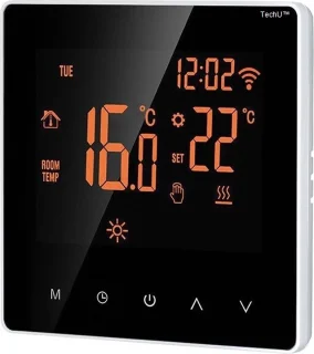 TechU™ Slimme Thermostaat Limit – Zwart – Voor elektrische vloerverwarming
