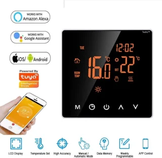 TechU™ Slimme Thermostaat Limit – Zwart – Voor elektrische vloerverwarming