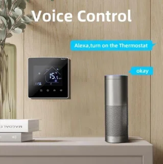 TechU™ Slimme Thermostaat Max Elektrische Vloerverwarming Zwart-Wit