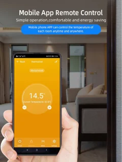 TechU™ Slimme Thermostaat Max Elektrische Vloerverwarming Zwart-Wit