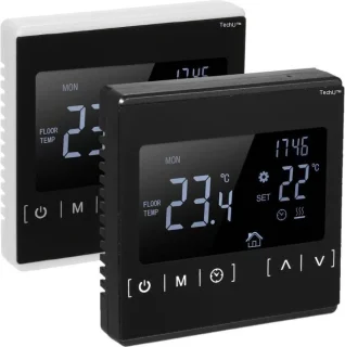 TechU Slimme Thermostaat Optic Zwart Elektrische Vloerverwarming