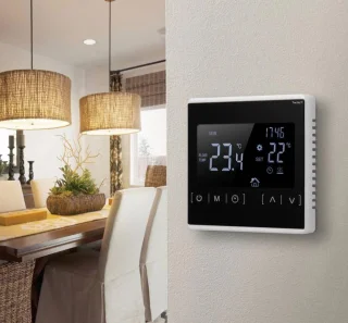TechU Slimme Thermostaat Optic Zwart Elektrische Vloerverwarming