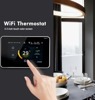 TechU Slimme Thermostaat Trust Zwart-Wit CV-ketel