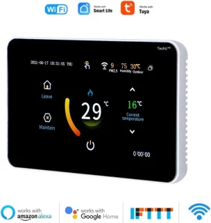 TechU Slimme Thermostaat Trust Zwart-Wit CV-ketel