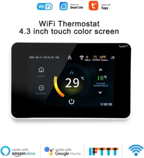 TechU Slimme Thermostaat Trust Zwart Wit Elektrische Vloerverwarming
