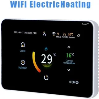 TechU Slimme Thermostaat Trust Zwart Wit Elektrische Vloerverwarming