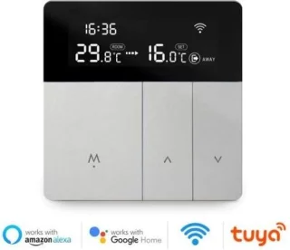 TechU Slimme Thermostaat Verta Zilver Elektrische Vloerverwarming