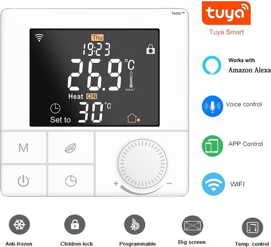 TechU Smart Thermostaat Life Wit Elektrische Vloerverwarming review