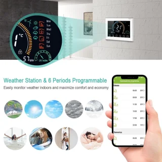 TechU Smart Thermostaat Relax Wit Elektrische Vloerverwarming