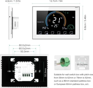 TechU Smart Thermostaat Relax Wit Elektrische Vloerverwarming