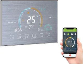 TechU Smart Thermostaat Relax Zilver elektrische vloerverwarming