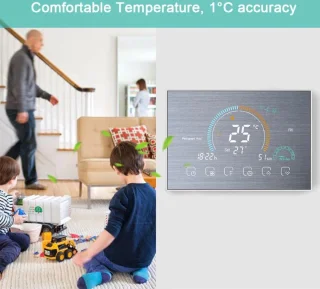 TechU Smart Thermostaat Relax Zilver elektrische vloerverwarming