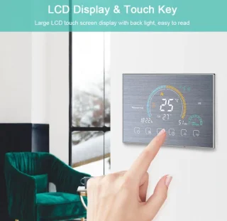 TechU Smart Thermostaat Relax Zilver elektrische vloerverwarming