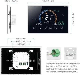TechU™ Smart Thermostaat Relax – Zwart – Voor elektrische vloerverwarming