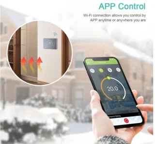 TechU™ Smart Thermostaat Relax – Zwart – Voor elektrische vloerverwarming