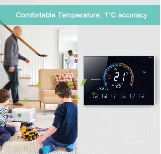 TechU™ Smart Thermostaat Relax – Zwart – Voor elektrische vloerverwarming