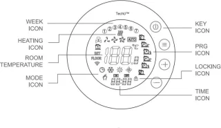 TechU Smart Thermostaat Round Wit Gas Boiler