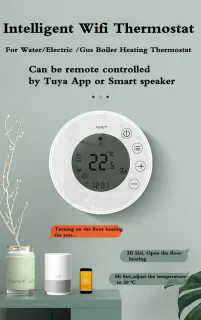 TechU Smart Thermostaat Round Wit Gas Boiler