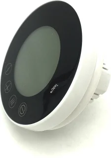 TechU™ Smart Thermostaat Round Zwart - Elektrische Vloerverwarming