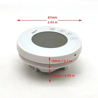 TechU™ Smart Thermostaat Round Zwart - Elektrische Vloerverwarming