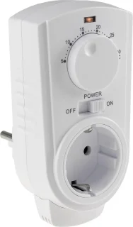 Thermostaat draaiknop plug-in stopcontact