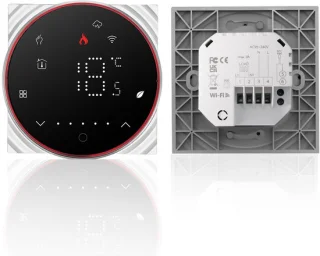 Thermostaat met touchscreen en wifi, zwart