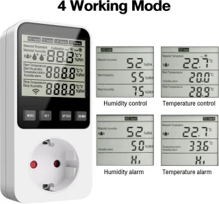 Thermostaat Socket Temperatuur- en vochtigheidsschakelaar