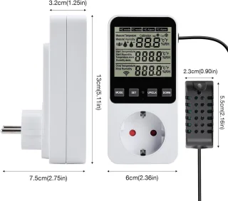 Thermostaat Socket Temperatuur- en vochtigheidsschakelaar