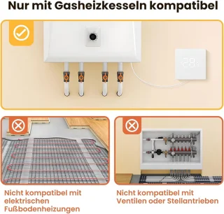 Thermostaat voor cv-ketel en vloerverwarming