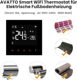 Thermostaat voor elektrische vloerverwarming