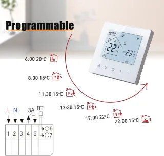 Thermostaat voor ketel- en vloerverwarming