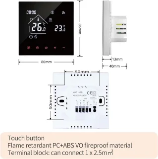 Thermostaat voor vloerverwarming en boiler