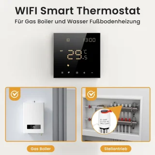 Thermostaat voor vloerverwarming en CV-ketel
