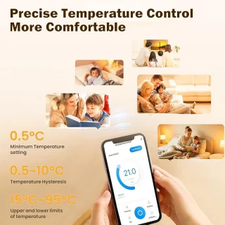 Thermostaat voor vloerverwarming en gasboiler