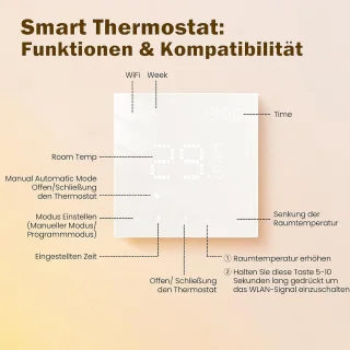 Thermostaat voor vloerverwarming en gasboiler