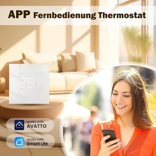 Thermostaat voor vloerverwarming en gasboiler