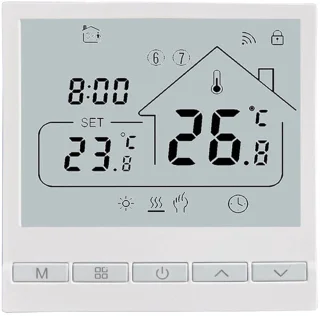 De Tuya Touchscreen Opbouwthermostaat in één oogopslag