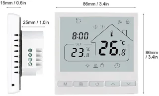 Wat vinden we goed aan de Tuya Touchscreen Opbouwthermostaat