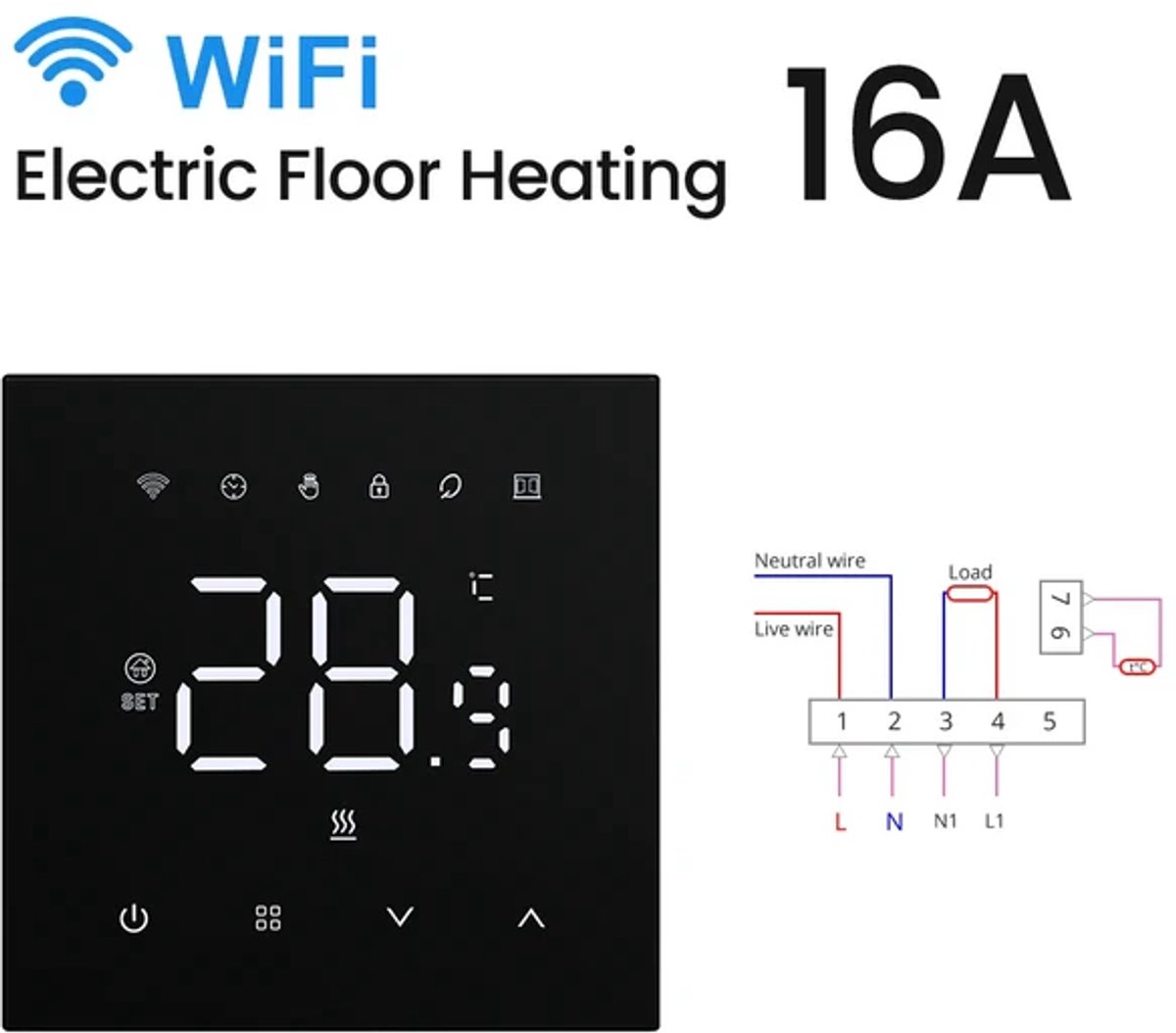 Wat vinden we goed aan de Tuya WiFi Slimme Thermostaat 16A Zwart