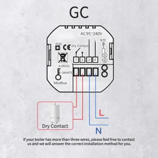 Tuya WiFi Thermostaat voor gasboiler
