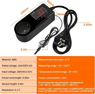 Universele Digitale Temperatuurregelaar 220V