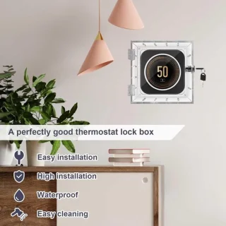 Vergrendelingsdoos thermostaat met sleutel - transparant acryl