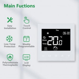 Wat vinden we goed aan de Vloerverwarming thermostaat LCD-touchscreen